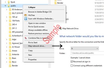 mapping a drive in public folder